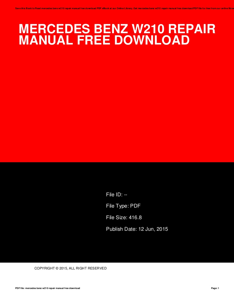 Mercedes benz owners manual pdf